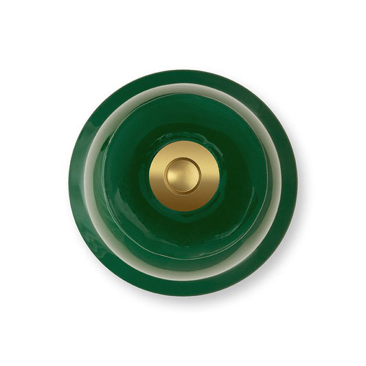 Candle Holder Metal Sphere Medium Green 37cm - Pimis Living