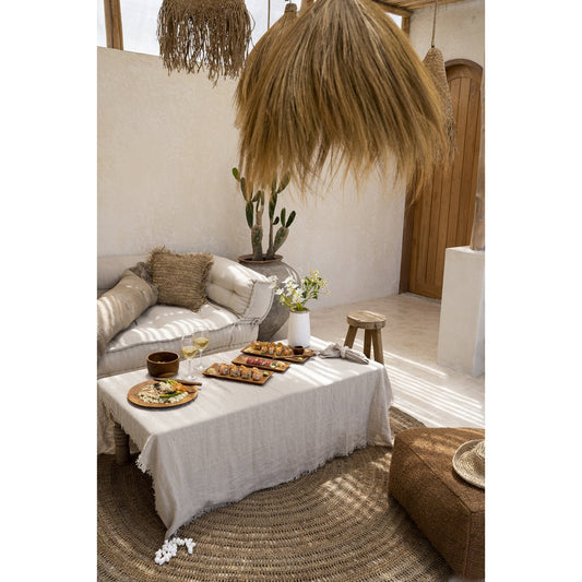 Die Leinentischdecke – Beige – 150 x 150 - Pimis Living