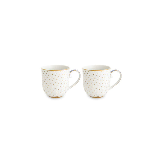 Set/2 Mugs Small Royal White - Pimis Living
