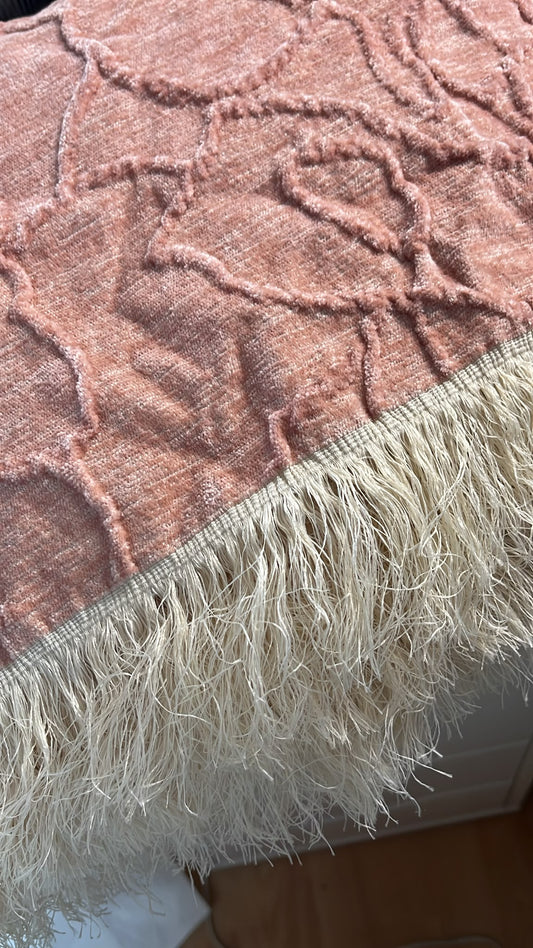 Plaid Florine Samtvelour 140 x 180 cm Korralenrosa