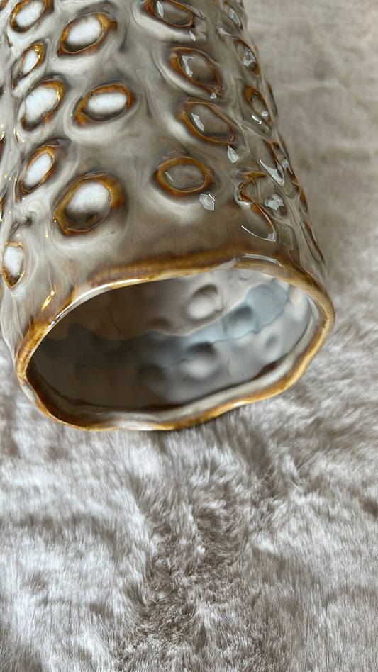 Vase Keramik, Camel / Beige