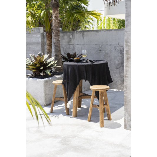 Die Leinentischdecke – Schwarz – 150 x 150 - Pimis Living