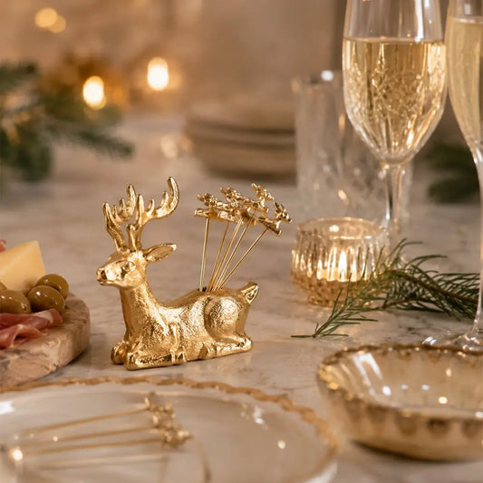 Goldene Hirsch- oder Rentier-Vorspeisespieße – 6er-Set