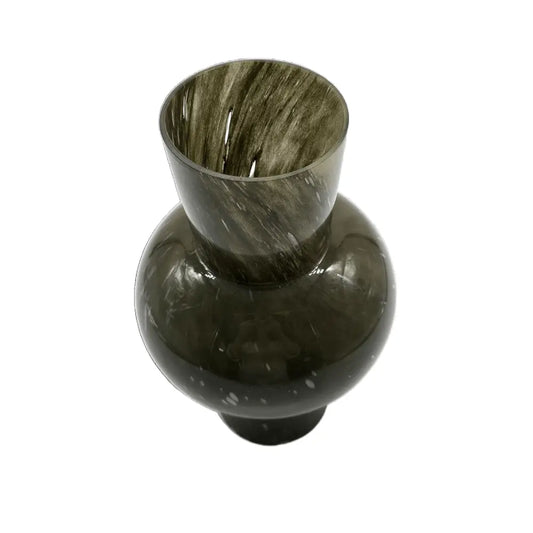 Vase "Halley" aus Glas, Olivgrün - Pimis Living