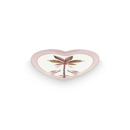 Set of 2 heart-shaped plates La Majorelle Pink 21.5cm