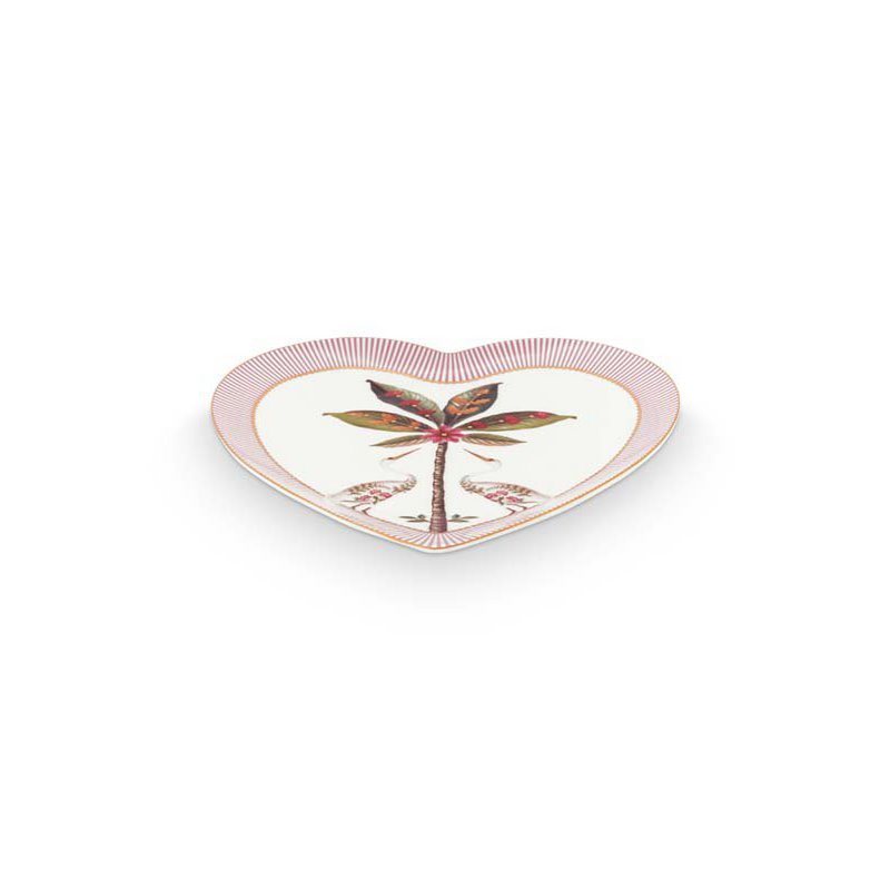 Set of 2 heart-shaped plates La Majorelle Pink 21.5cm