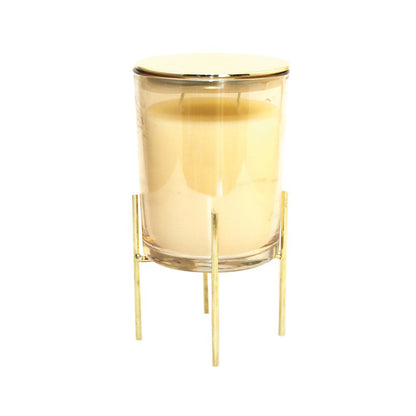 Goldener Kerzenvanille -Parfüm mit goldener Metallstütze - Pimis Living