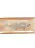 RECHTECKIGE KARAMELLSCHALE MIT SILBERFISCH 31,7X12,7CM AULICA