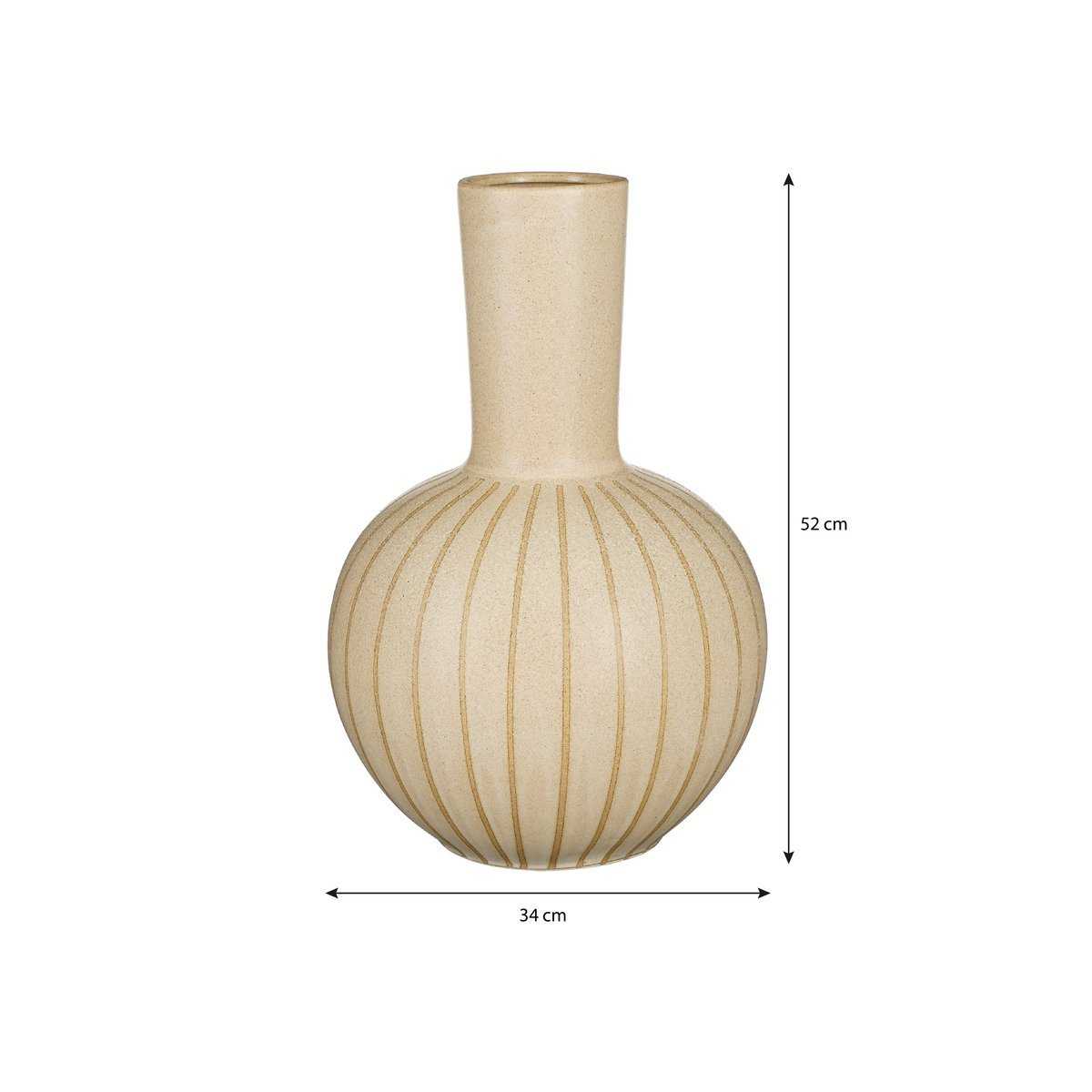 Holm Vase – H52 x Ø34 cm – Keramik – Creme Mica Decorations