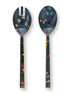 Set/2 Salatbesteck, emailliert, Beerenblau, 25 cm