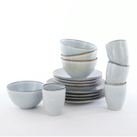 Tabo tableware set for 4 people - gray