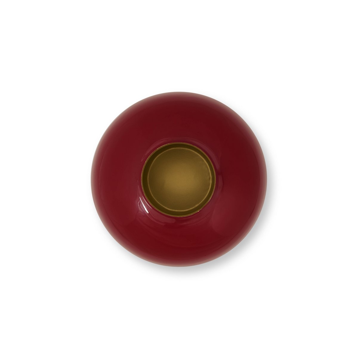 Vase metal dark red 32cm
