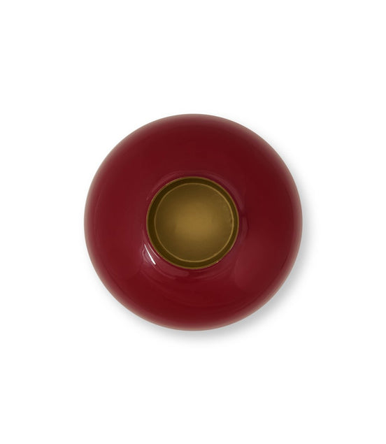 Vase metal dark red 32cm