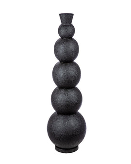 Bodenvase schwarz Rotonda H.87 cm