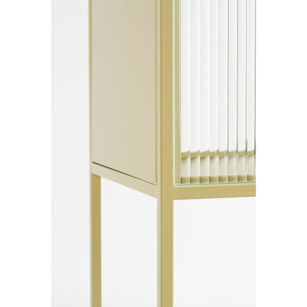 Clifton Storage Cabinet with Doors - L38 x W35 x H90 cm - Metal - Beige