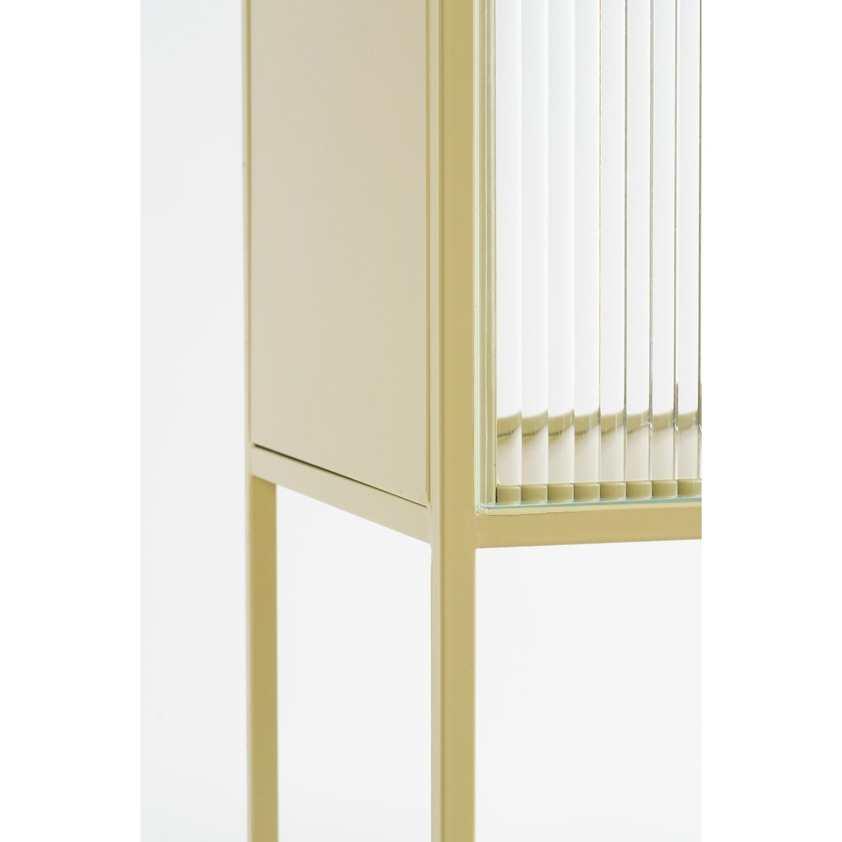 Clifton Storage Cabinet with Doors - L38 x W35 x H90 cm - Metal - Beige