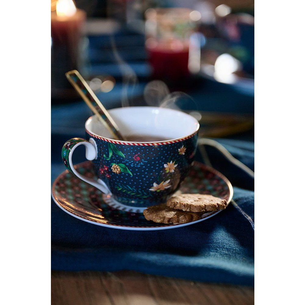 Set/2 Cups and Saucers Berry Blues 280ml - Pimis Living