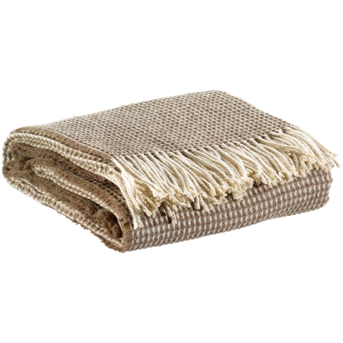 Plaid recyclé Vittoria Café 130 x 180 - Pimis Living