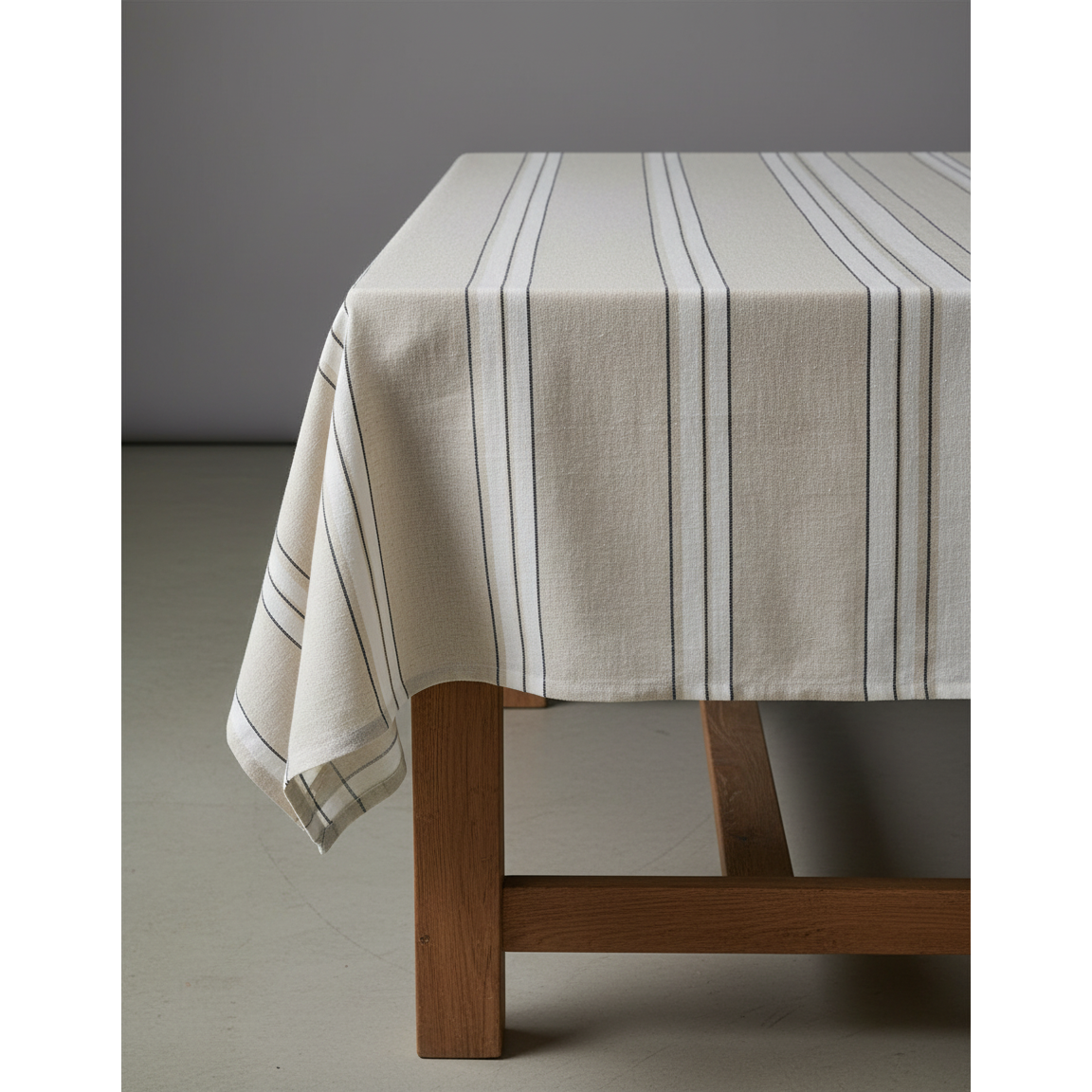 Die Provence-Tischdecke – Naturschwarzweiß – 150 x 250 Bazar Bizar Living