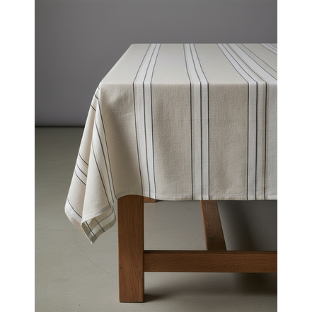 Die Provence-Tischdecke – Naturschwarzweiß – 150 x 250 Bazar Bizar Living