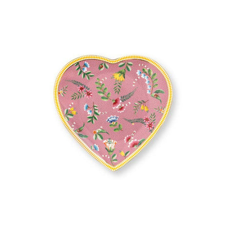 Set of 2 heart-shaped plates La Majorelle Pink 21.5cm