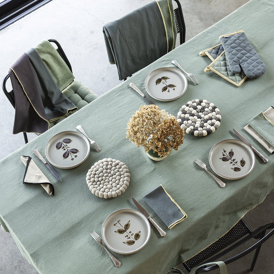 Recycelte Tischdecke Grace Café 140 x 250