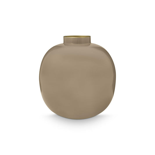 Vase Metal Khaki 23cm - Pimis Living
