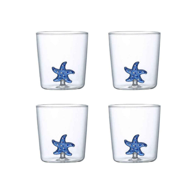 Seestern-Wassergläser 300 ml – 4er-Set AULICA