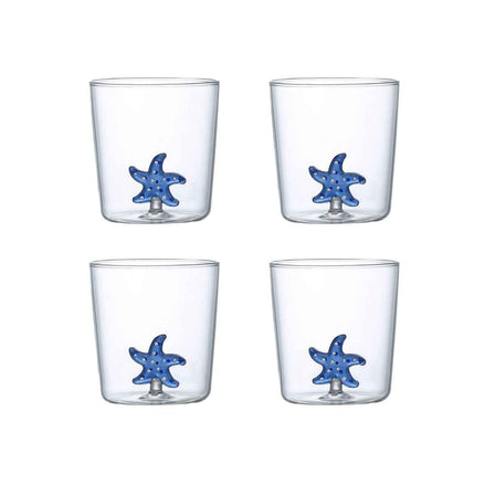 Seestern-Wassergläser 300 ml – 4er-Set AULICA