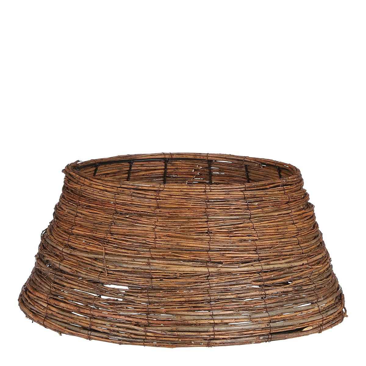 Weihnachtsbaumkorb - H21 x Ø50 cm - Weidenzweige - Braun