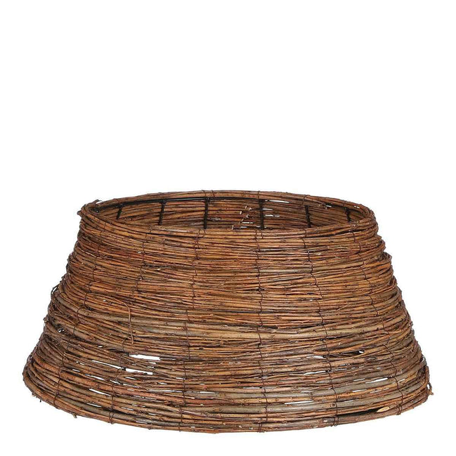 Weihnachtsbaumkorb - H21 x Ø50 cm - Weidenzweige - Braun
