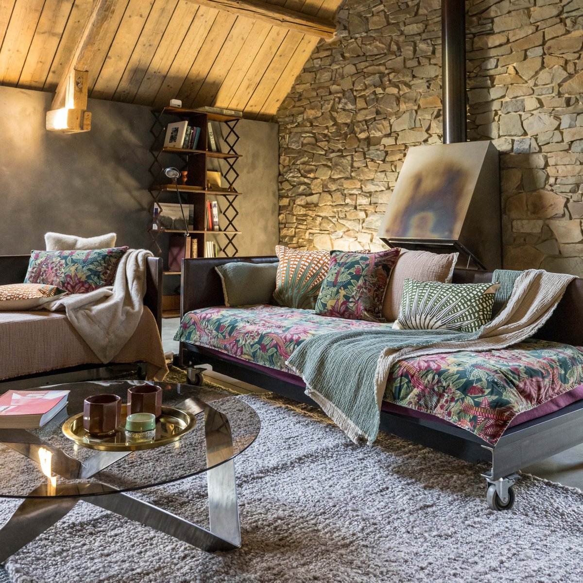 Ewan Multico gedruckter Plaid 135 x 200 - Pimis Living