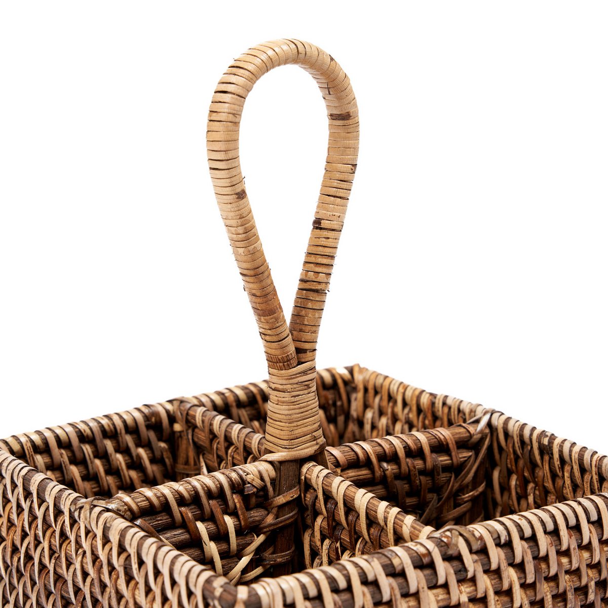 Der Rattan-Besteckbehälter Nr. 4 – Naturbraun - Pimis Living