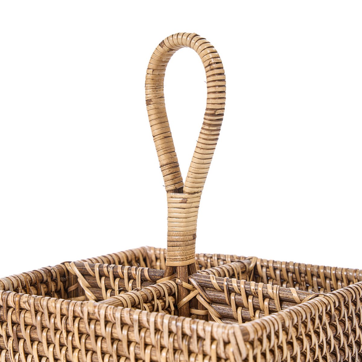 Der Rattan-Besteckbehälter Nr. 4 – Naturbraun - Pimis Living
