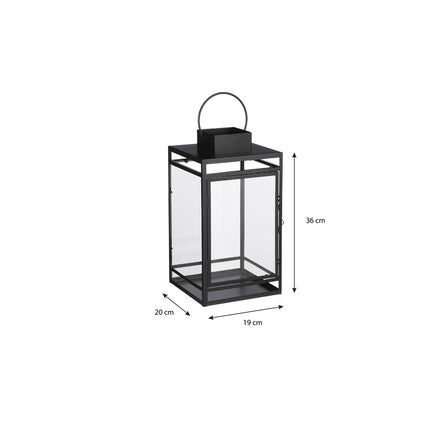 Storm Lantern – L20 x W19 x H36 cm – Black