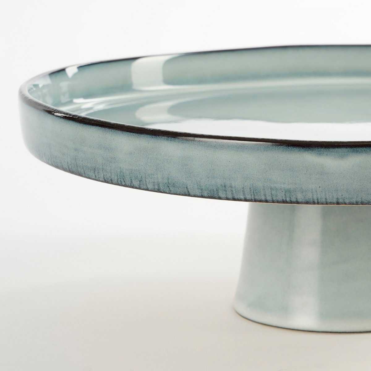 Soporte para tartas Racco – Alto 11 x Ø28 cm – Gres – Gris claro