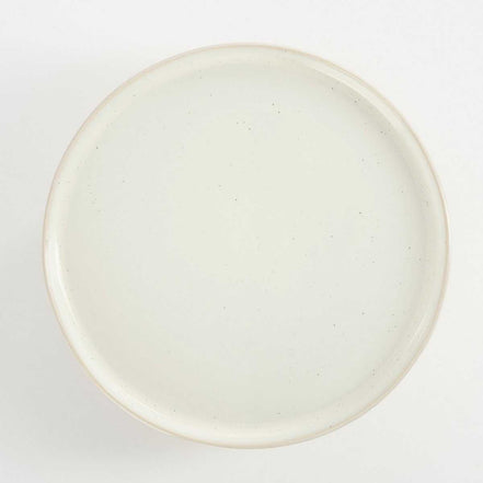 Soporte para tartas con forma de mapache – Alto 11 x Ø28 cm – gres – blanco roto