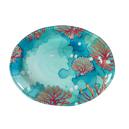 Oval Mélamine Corail 43,5x21x2,5 cm AULICA
