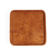 Der quadratische Teller aus Teakholz – Natur – XS Bazar Bizar Living