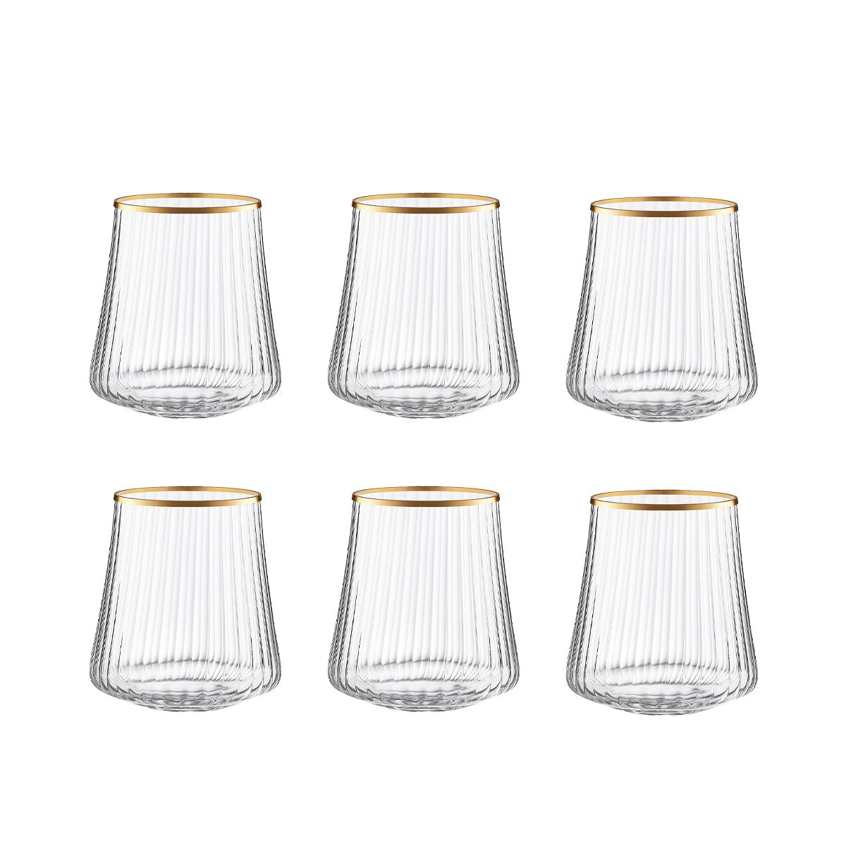 350 ml vergoldete Kantenbrille - Los 6 6 - Pimis Living