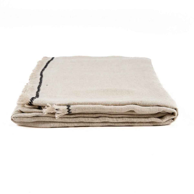 Die Toskana-Tischdecke – Naturschwarz – 150 x 250 Bazar Bizar Living