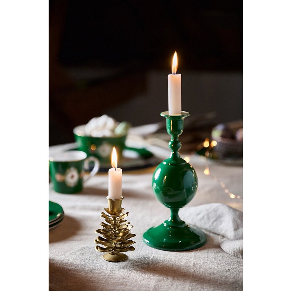 Candle Holder Metal Sphere Small Green 24cm - Pimis Living