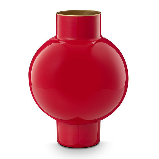 Vase Metal Small Red 18x24cm - Pimis Living