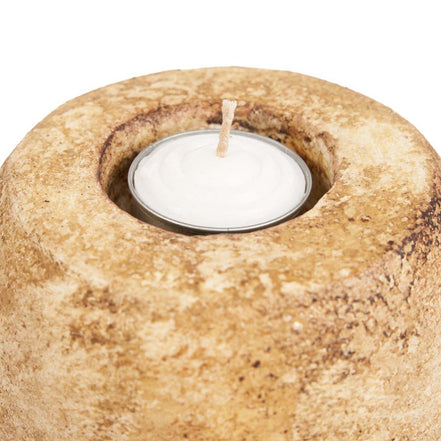 Der Cavestone Kerzenhalter – Creme Bazar Bizar Living