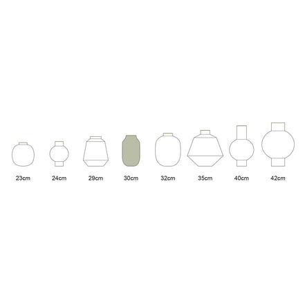 Vase Metal Oval Yellow 30cm