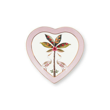 Set of 2 heart-shaped plates La Majorelle Pink 21.5cm