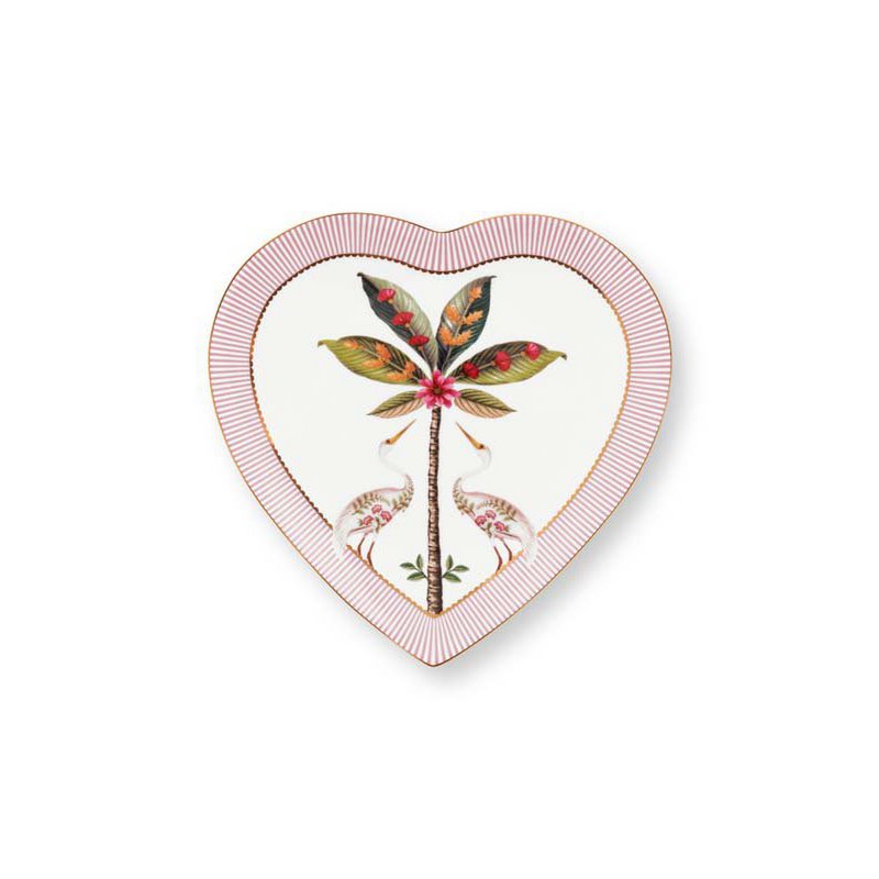 Set of 2 heart-shaped plates La Majorelle Pink 21.5cm