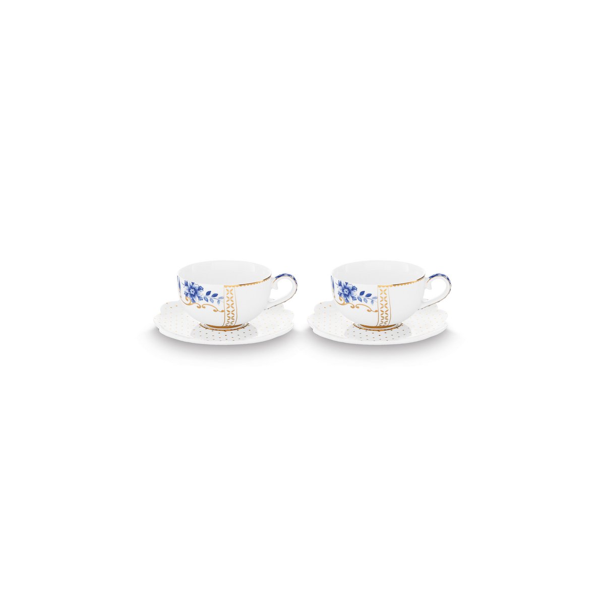 Set/2 Espresso Cups & Saucers Royal White - Pimis Living