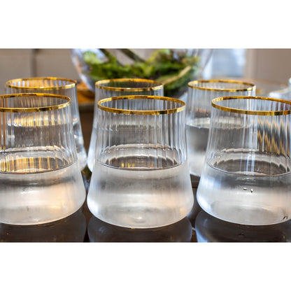 350 ml vergoldete Kantenbrille - Los 6 6 - Pimis Living
