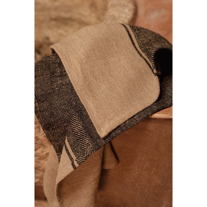 The Linen Moody Küchentuch – Naturschwarz – 50 x 70 - Pimis Living